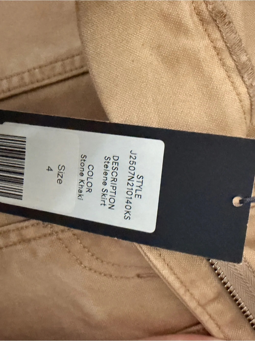 Veronica Beard Tan Utility Pocket Mini Skirt